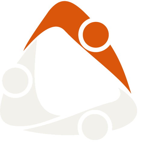 Signet des Logos grafische Darstellung von 3 figürlichen Menschen